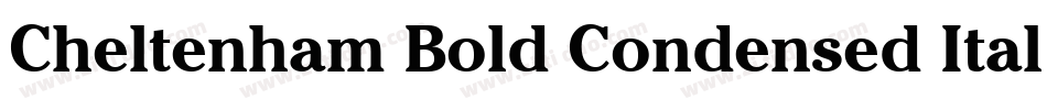 Cheltenham Bold Condensed Italic BT字体转换